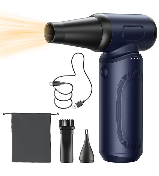 エアダスター 電動エアダスター 最強ブロワー ブロワー 洗車 150m/sな風速 4段階風量調整 300000RPM 超強力 7500mAh USB-C充電式 ブラシレスモーター 小型 PC掃除 空気入れ コードレス 日本語取扱説明書 ブルー